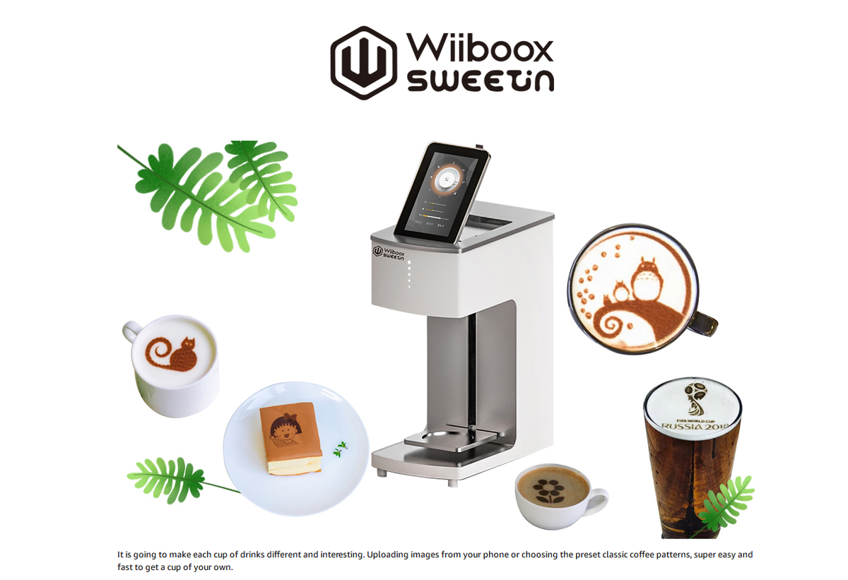 WIIBOOX Latte – Coffee & Beverage Printer (Latte Art Machine)